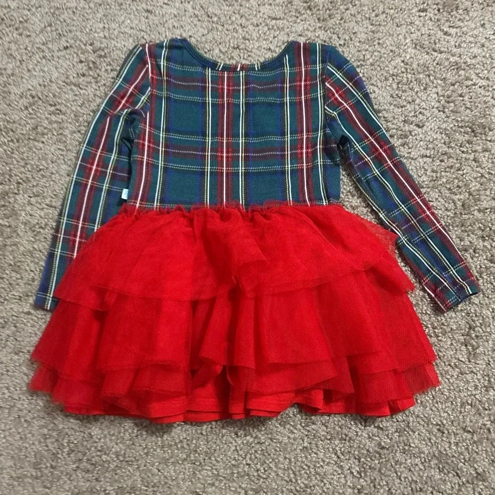 Posh Peanut Tartan Plaid Long Sleeve Tulle Dress Size 2